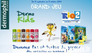 Dvds, soins Dermophil et porte-clefs Rio 2 à gagner