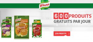 Soupissime Instant de Knorr gratuites et coffrets à gagner