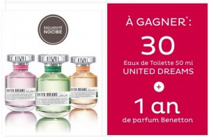 30 parfums United Dreams Benetton et un an de parfums à gagner