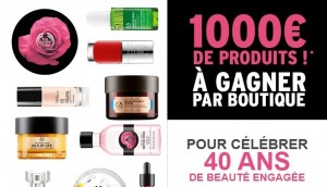 The Body Shop: 1.000€ de produits à gagner dans chaque boutique