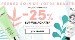 Marionnaud : -25% sur tout le site jusqu’à dimanche