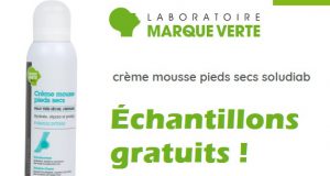 Échantillons gratuits de crème pieds Soludiab Marque Verte