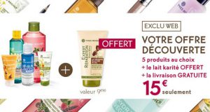 Yves Rocher : 5 produits au choix + lait de karité à 15€