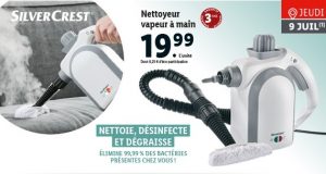 Bon plan Lidl : nettoyeur vapeur Silvercrest à 19.99€