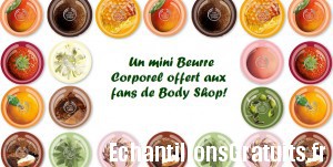 Un mini Beurre Corporel offert par Body Shop