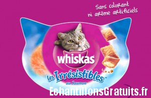 Échantillon gratuit de friandise Whiskas pour chat