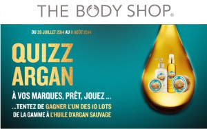 Lots de produits The Body Shop à l’huile d’argan à gagner