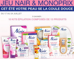Jeu Nair & Monoprix: kits épilation à gagner
