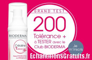 200 lots Créaline Tolérance+ de Bioderma à tester