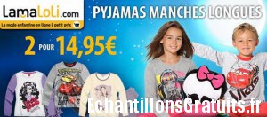 2 pyjamas enfant pour 14,95€ chez Lamaloli