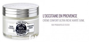 100 crèmes confort ultra riche au Karité de L’Occitane à tester