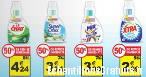 Optimisation sur les produits lessive Mir, Le Chat, X-tra avec Auchan