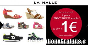 La Halle: la deuxième paire de chaussures à 1€