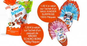 5€ de réduction sur les chocolats Kinder