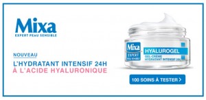 100 crèmes hydratantes Hyalurogel de Mixa à tester