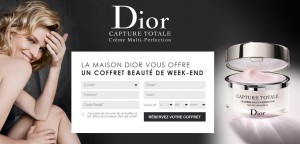 Echantillon gratuit: Coffret beauté Capture Totale de Dior en cadeau