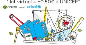 Clic Solidaire Garnier : un kit virtuel créé = 0,50€ versés à l’Unicef