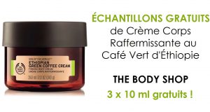 The Body Shop : échantillons gratuits Crème Corps Raffermissante