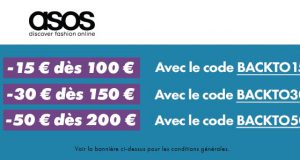Code Promo Asos : 15€ offerts dès 100€ d’achats
