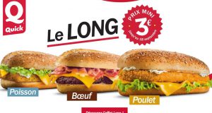 Quick : les burgers longs à 3 euros jusqu’au 18 septembre