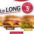 Quick : les burgers longs à 3 euros jusqu’au 18 septembre