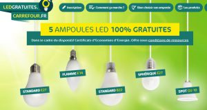 Carrefour : Kits de 5 ampoules LED gratuites