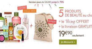 Yves Rocher : 5 produits à 19.90 euros + tote bag + livraison offerts