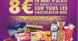 Carrefour : 8€ en bon d’achat pour 25€ d’achat sur les chocolats de Noël