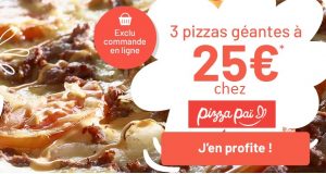Pizza Paï : 3 pizzas géantes à 25€