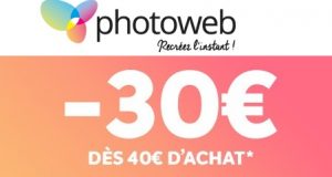 Photoweb : 30€ de remise dès 40€ d’achats