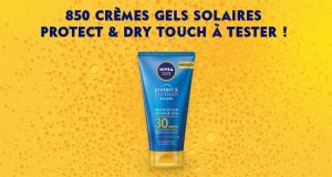 Nivea : 850 crèmes gels solaires Protect & Dry Touch à tester